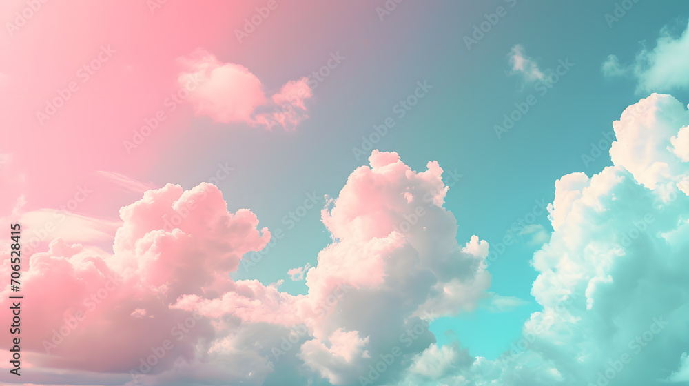 Romantic pink background with cloud, gradient colour