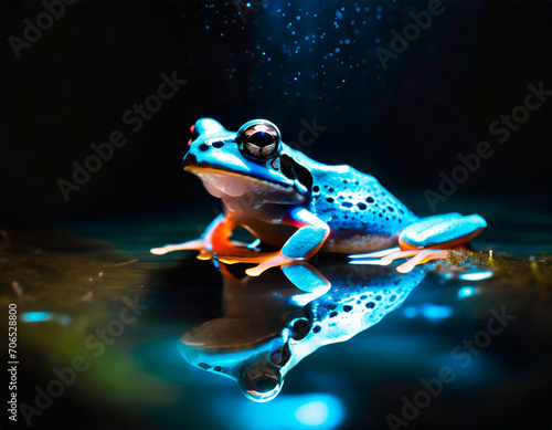 Blue-eyed Tree Frog (Hyla arborea) photo