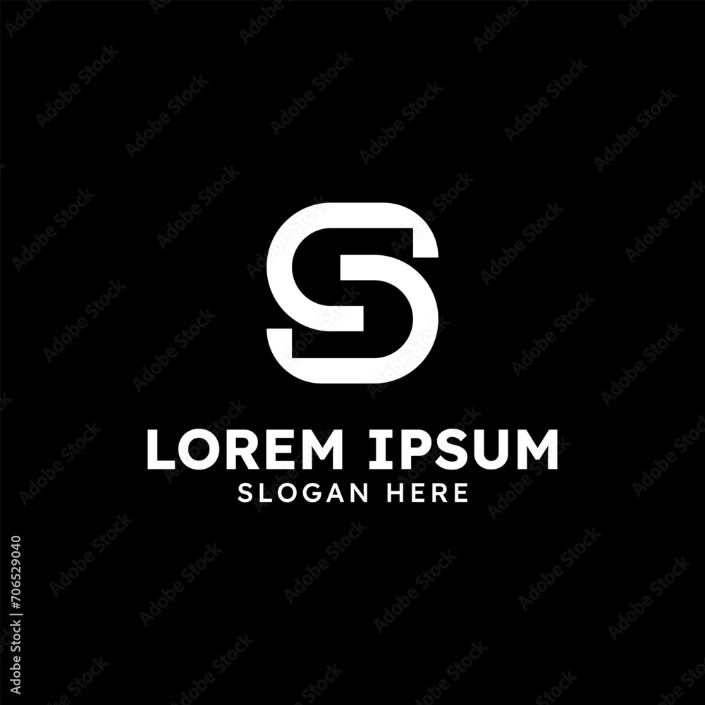 Obraz premium Vector creative letter S monogram style logo design template