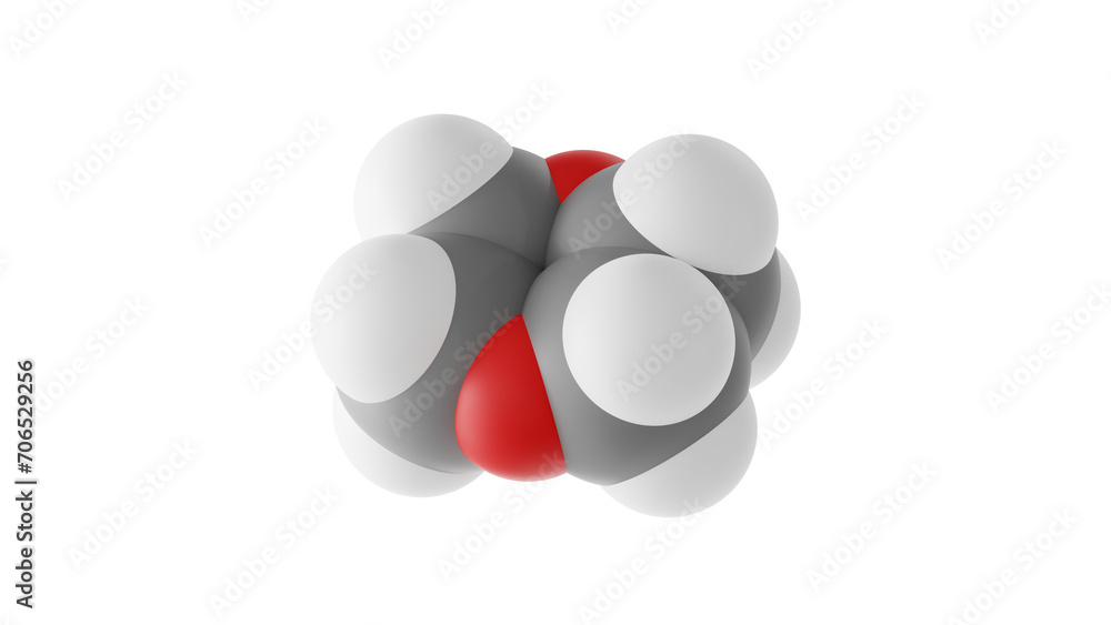 1.4-dioxane molecule, dioxane, molecular structure, isolated 3d model ...