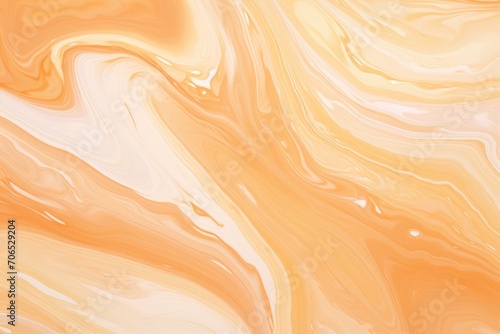 Pastel orange seamless marble pattern with psychedelic swirls