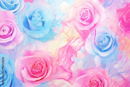 Pastel rose seamless marble pattern with psychedelic swirls