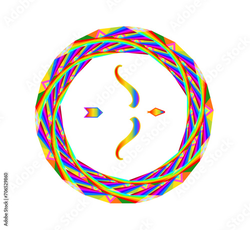 The illustration - zodiac sign in the modern style.
