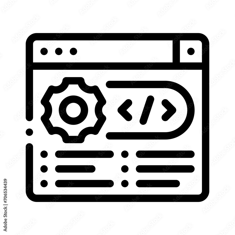 web development line icon web development line icon