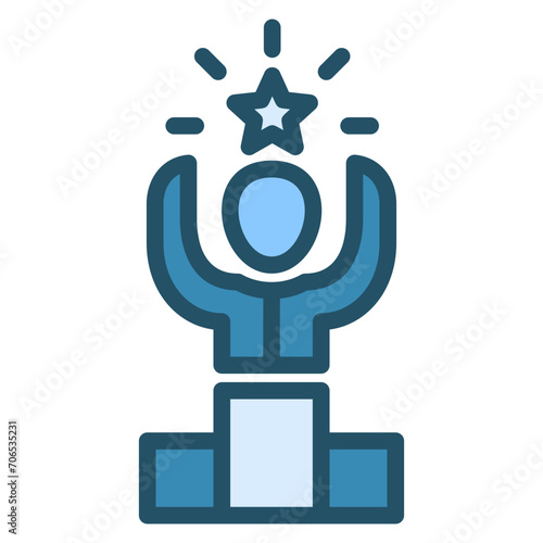 Motivation Blue Colour Icon