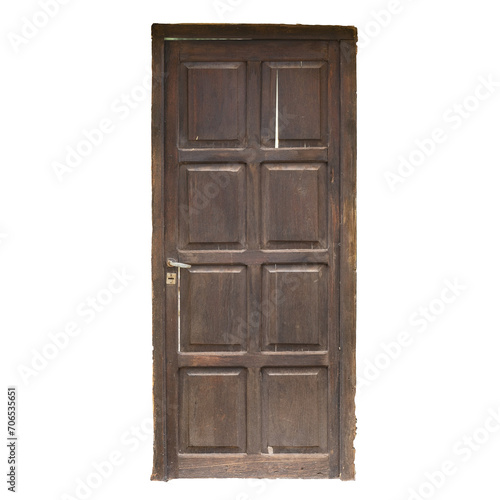 Puerta vieja y gastada de madera © Unimodels