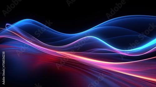 Wallpaper Mural 3d render of flash neon and light glowing on dark scene. Speed light moving lines. Generative Ai Torontodigital.ca