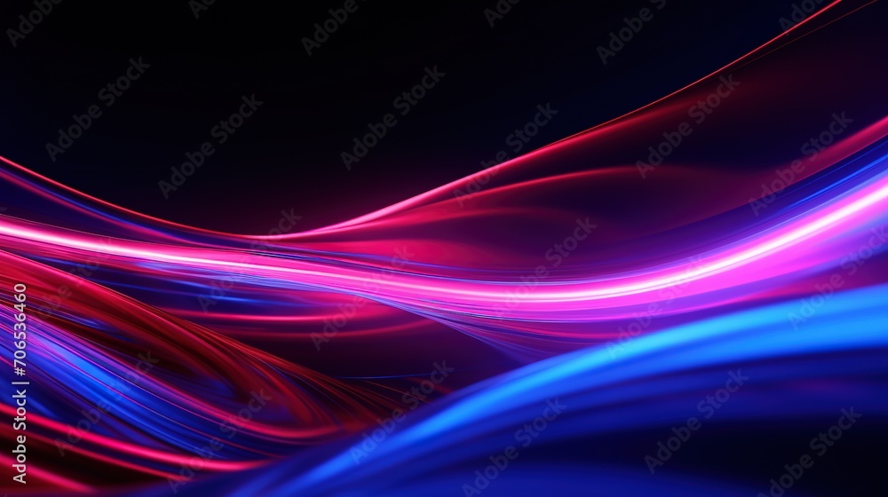 3d render of flash neon and light glowing on dark scene. Speed light moving lines. Generative Ai 3d render of flash neon and light glowing on dark scene. Speed light moving lines. Generative Ai