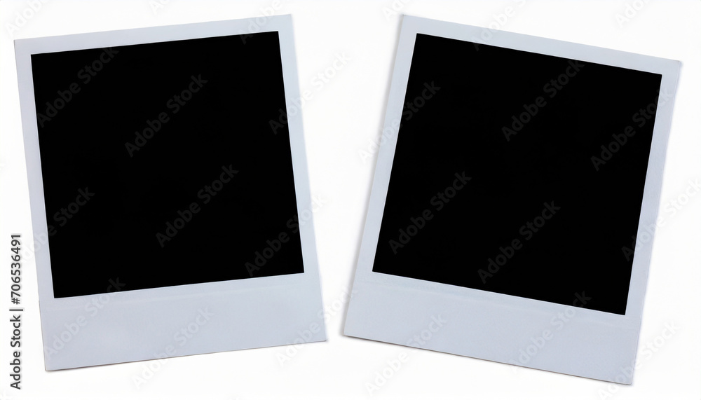 Blank instant photo frame, simple pure white background - Mockup Blank instant photo frame, simple pure white background - Mockup