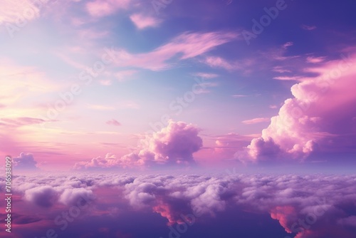 Purple sky with white cloud background