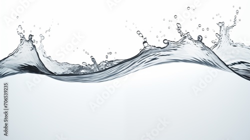 Water splash transparent, on white background. 