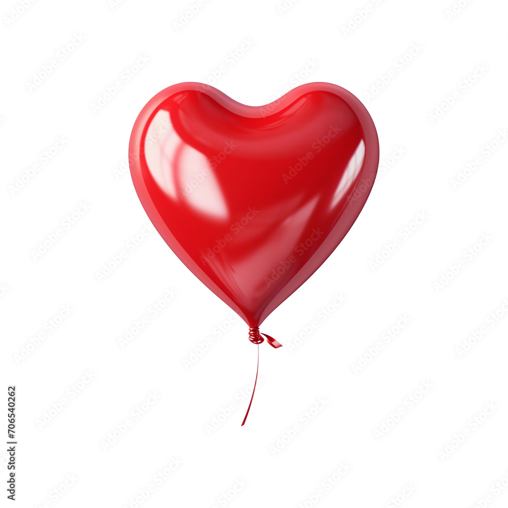Heart balloons for Valentine's day and celebration isolated.