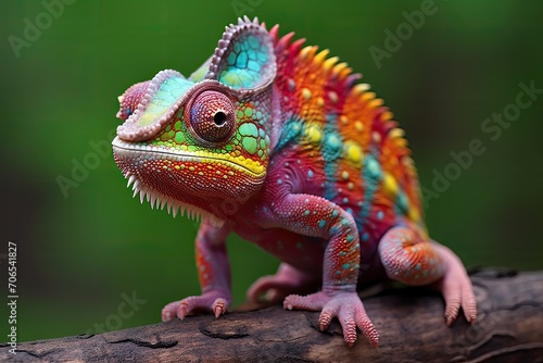 A normal colorful chamelion