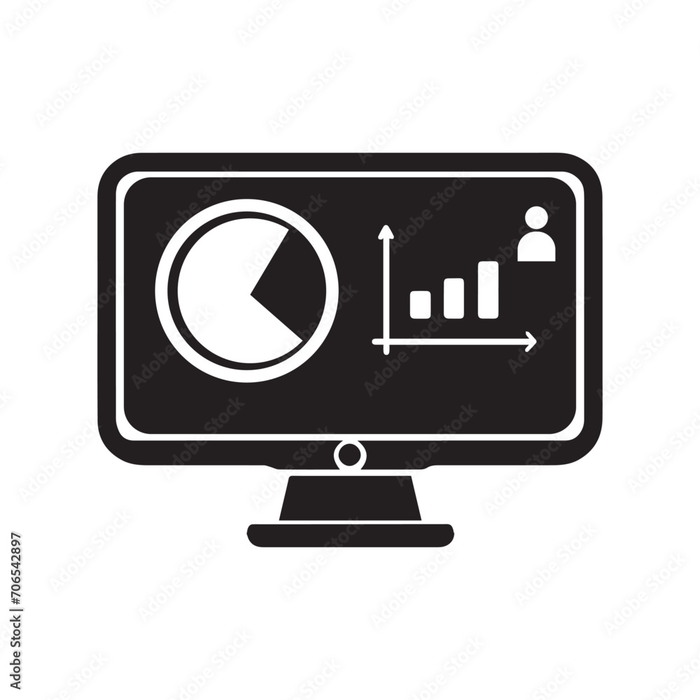 Dashboard with an admin vector icon