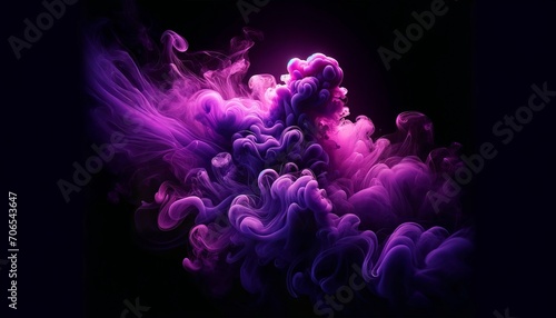 Mystical Neon Purple Smoke Elegance