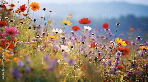 Autumn Wildflower Meadow Charm - AI Generated