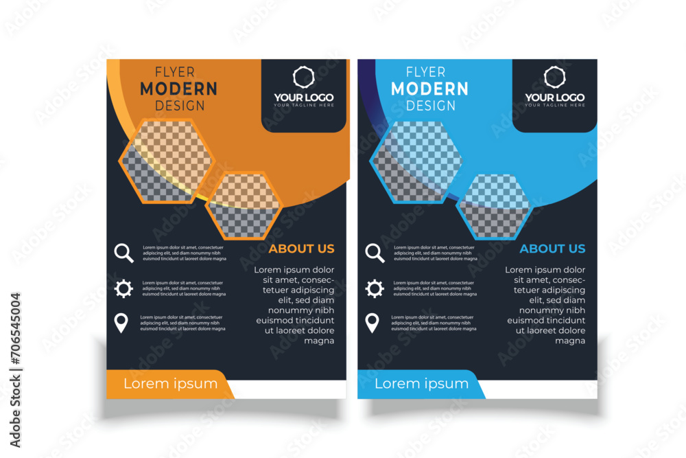 Creative corporate business flyer brochure template design, Abstract business flyer, Brochure design, Cover design, Poster, Marketing agency flyer design.