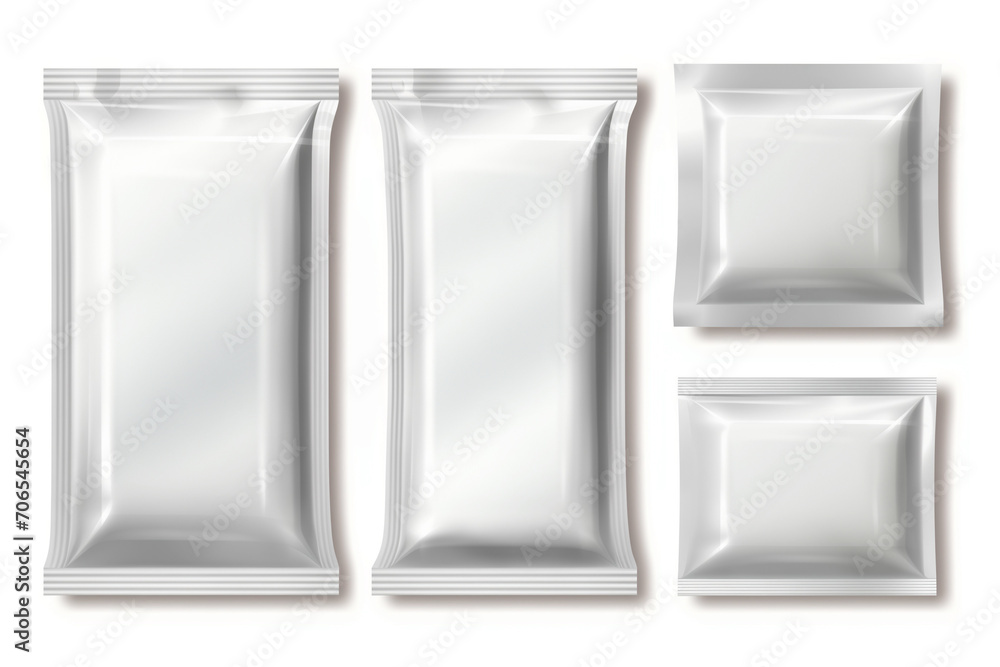 collection of various white bag package template on white background. collection of various white bag package template on white background.