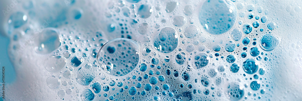 Soap foam on the surface, top view Soap foam on the surface, top view
