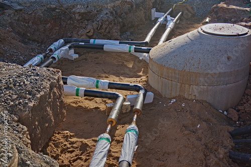 Installation of home connections for district heating in the city of Marburg. photo