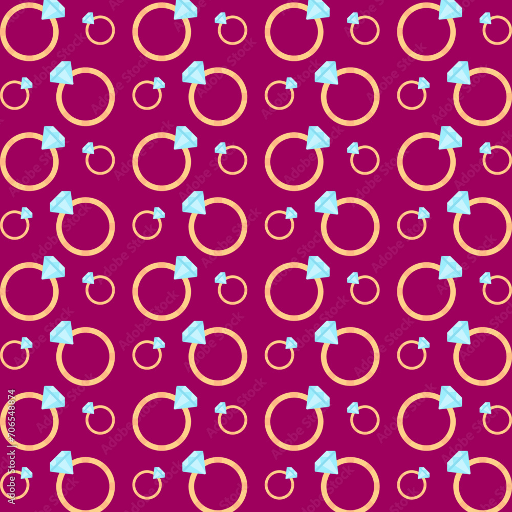 Diamond ring pattern design vector illustration colorful trendy background