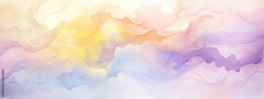 Watercolor background with clouds abstract painting with soft.