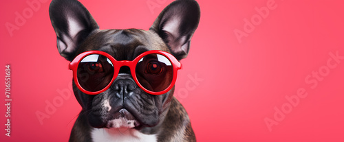 dog with red glasses celebrating valentine's day © Jess rodriguez