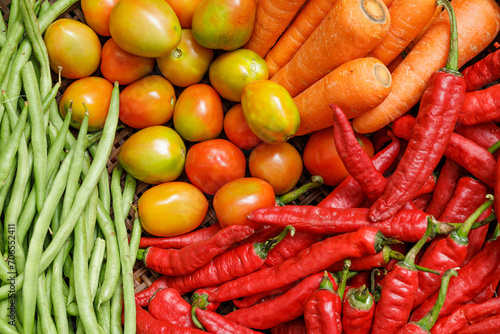 Colorful vegetables background. photo