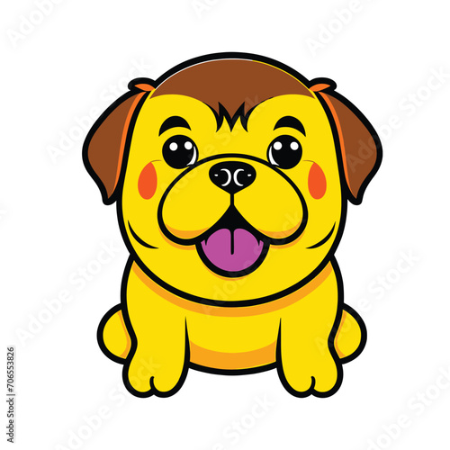 tting Rottweiler breed dog  vectors illustration. GENERATIVE AI