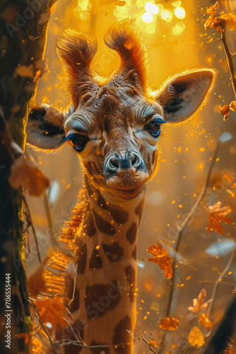 World wildlife day illustration, wild animals, jungle world, Generative AI © PaputekWallArt