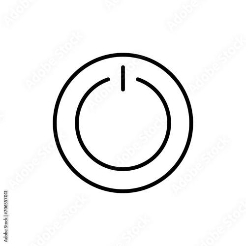 shut down line icon