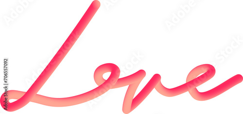 Pink word Love