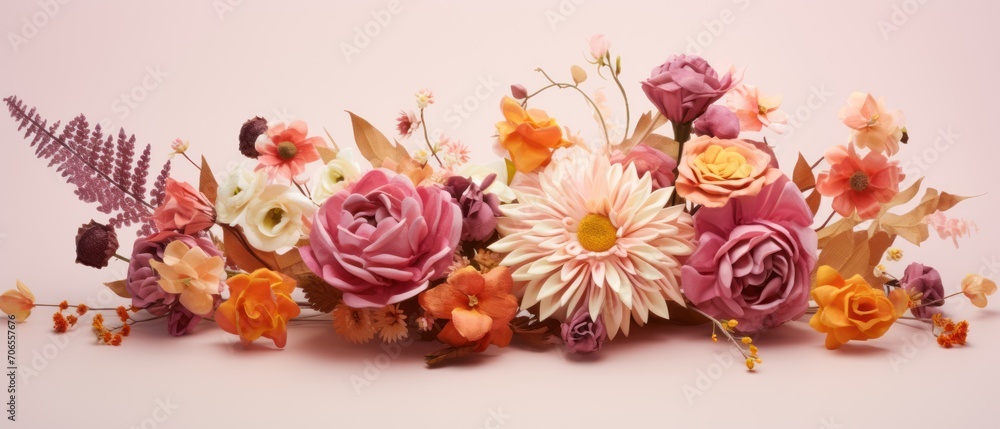 Natural beautiful flowers with autumn colors Natural beautiful flowers with autumn colors