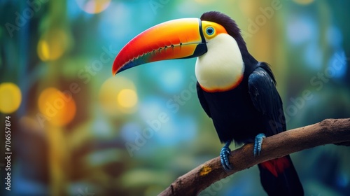 Exotic toco toucan tropical bird photo