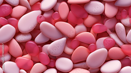 pink pebbles, AI Generative.