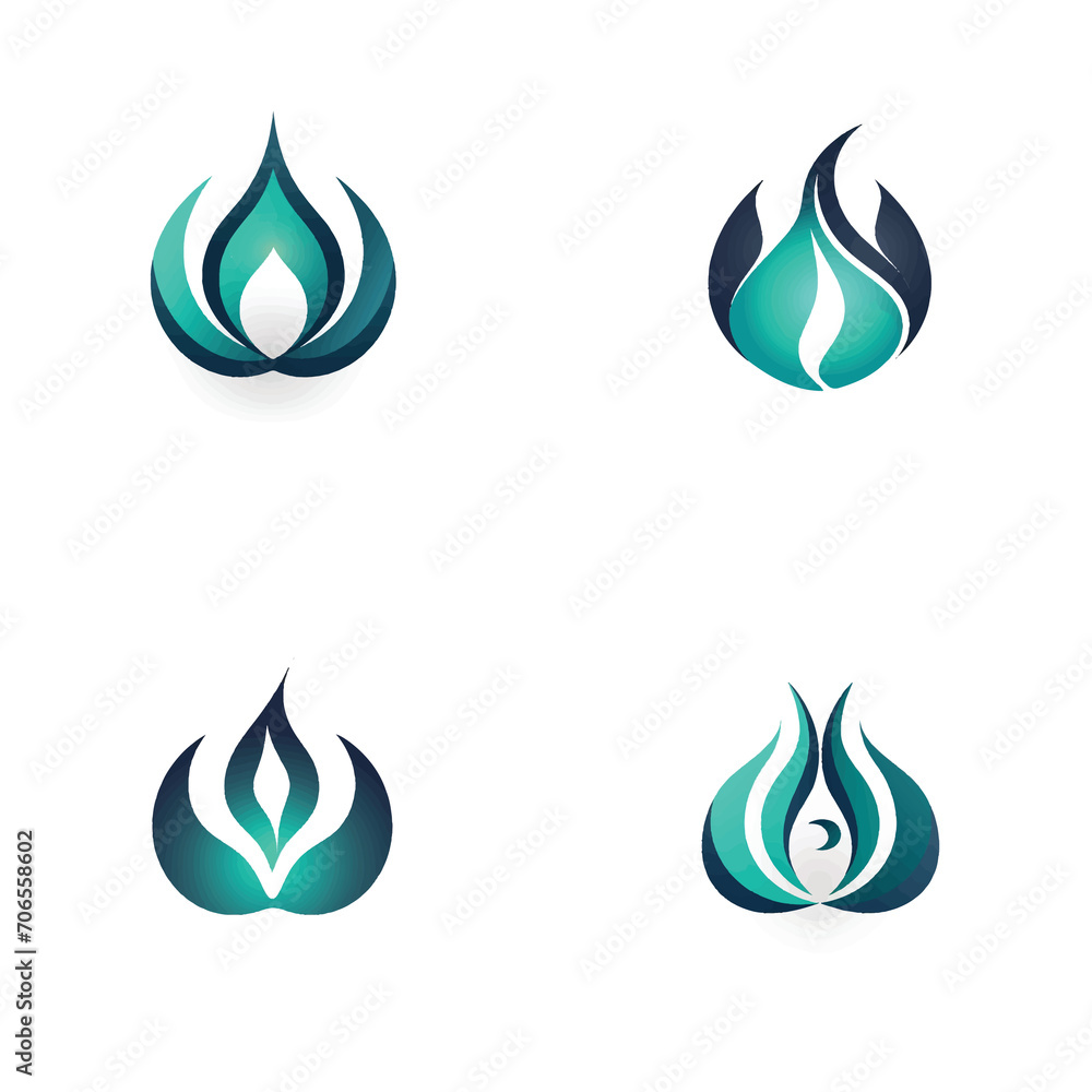 illustration symbol of green fire
