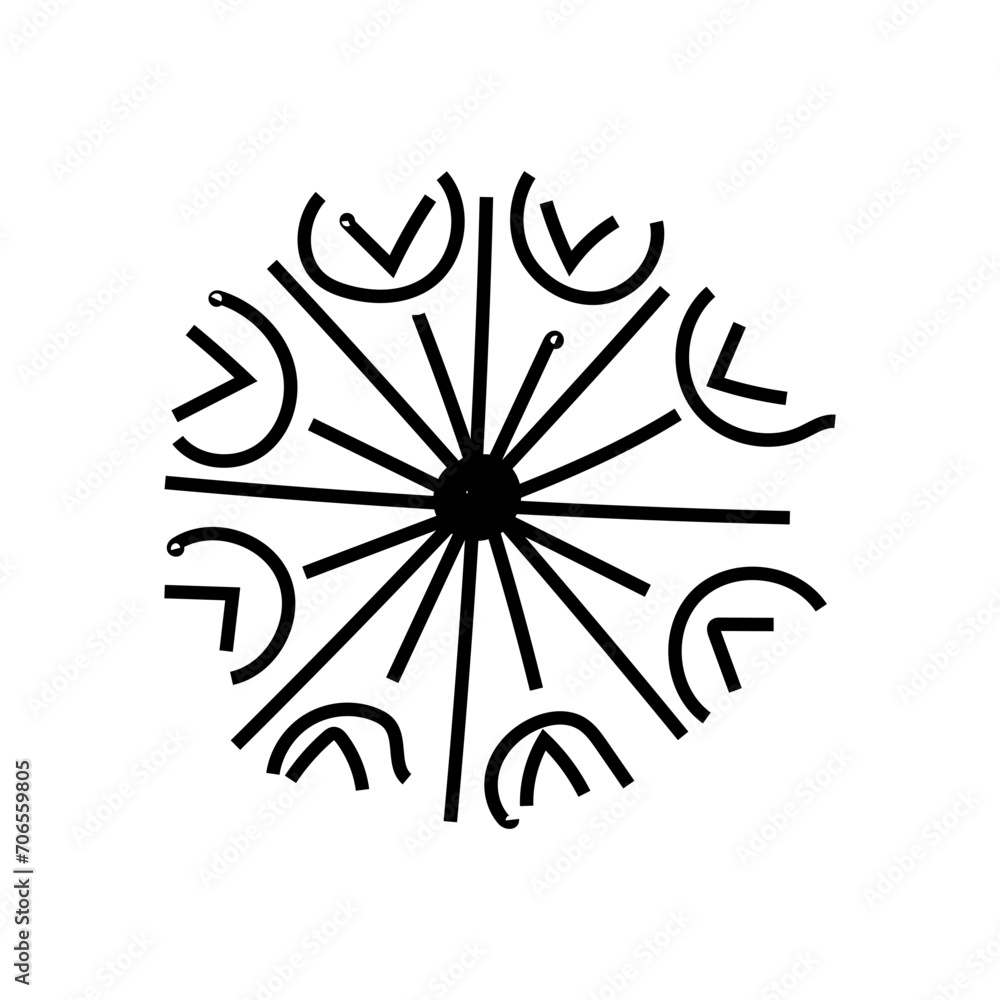 Cute snowflake isolated on white background. Flat snow icon