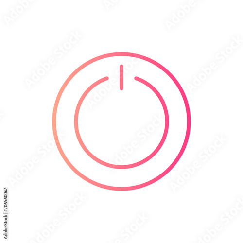 shut down gradient icon