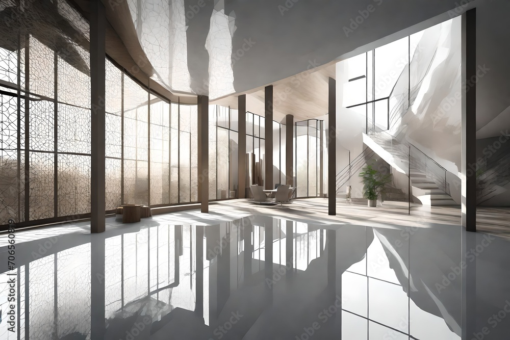 interior of a modern building interior of a modern building