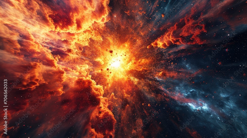 Giant star explosion ultrarealistic background Giant star explosion ultrarealistic background