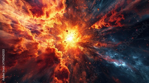 Giant star explosion ultrarealistic background © shooreeq