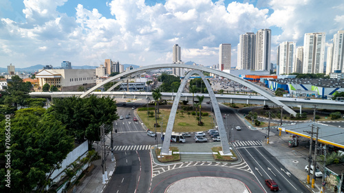 Metallic Bridge. Reinaldo de Oliveira Viaduct in the city of Osasco, Sao Paulo, Brazil.