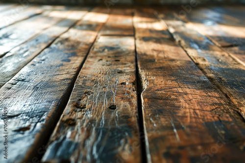 wooden floor with scratches and nails