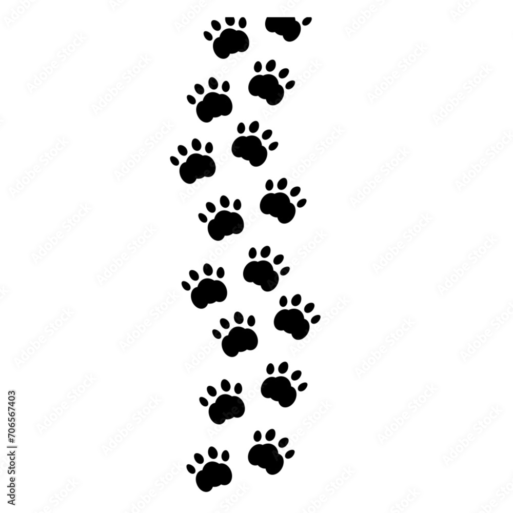 vector cat dog paw print trail across screen footprint pattern seamless vector cat dog paw print trail across screen footprint pattern seamless