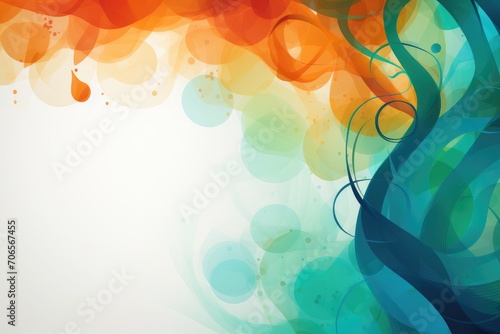 Abstract colorful background with swirls and place for your text. Abstract background for March: Irish American Heritage Month. 