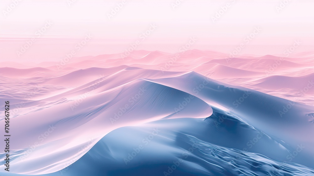 Beautiful desert landscape, in pink and lilac tones, desert dunes Beautiful desert landscape, in pink and lilac tones, desert dunes