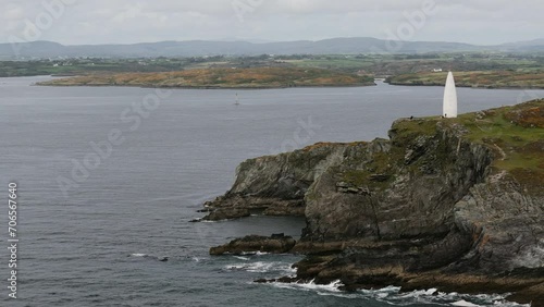 Baltimore beacon and cliffs in Ireland photo