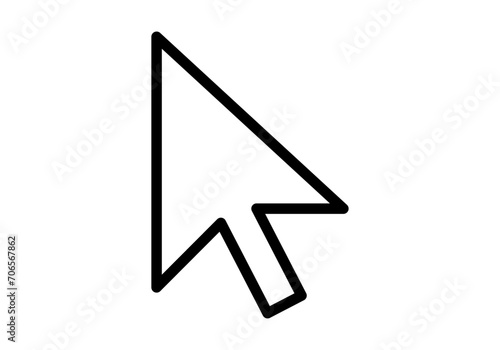 Icono negro de cursor o punter.