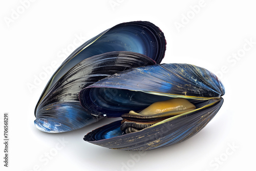 Blue Mussel isolated on white