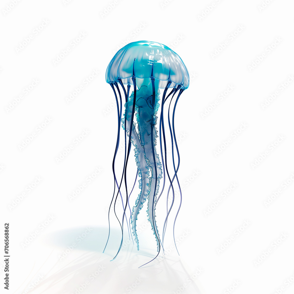 Box jellyfish isolated on white Box jellyfish isolated on white